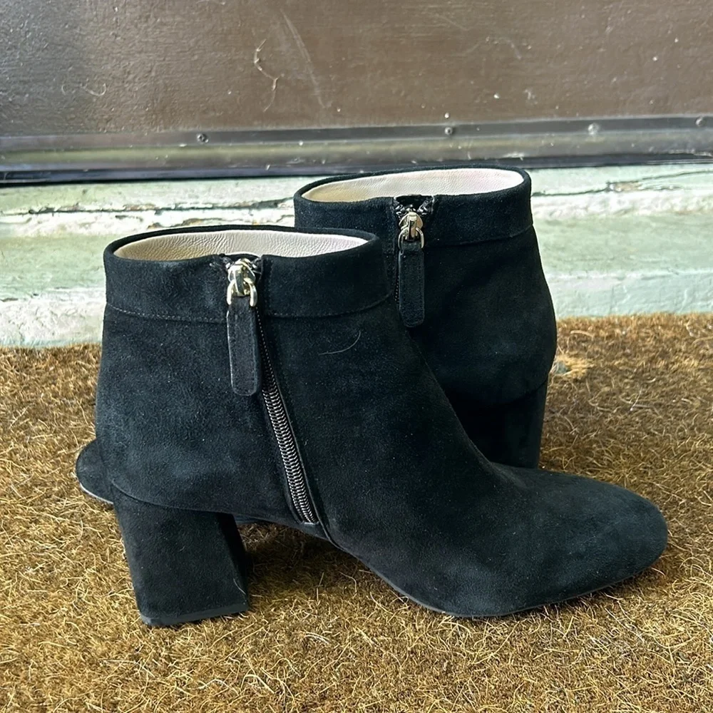 Kate Spade Adalyn Ankle Boots Black Suede Size 9 Booties Fall Boots